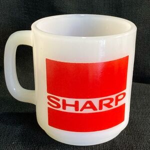 Vintage SHARP A-Kody Glasbake Mug – 1960s Milk Glass Promo Cup